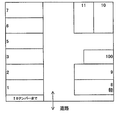 I・パーキングNo.19の駐車配置図
