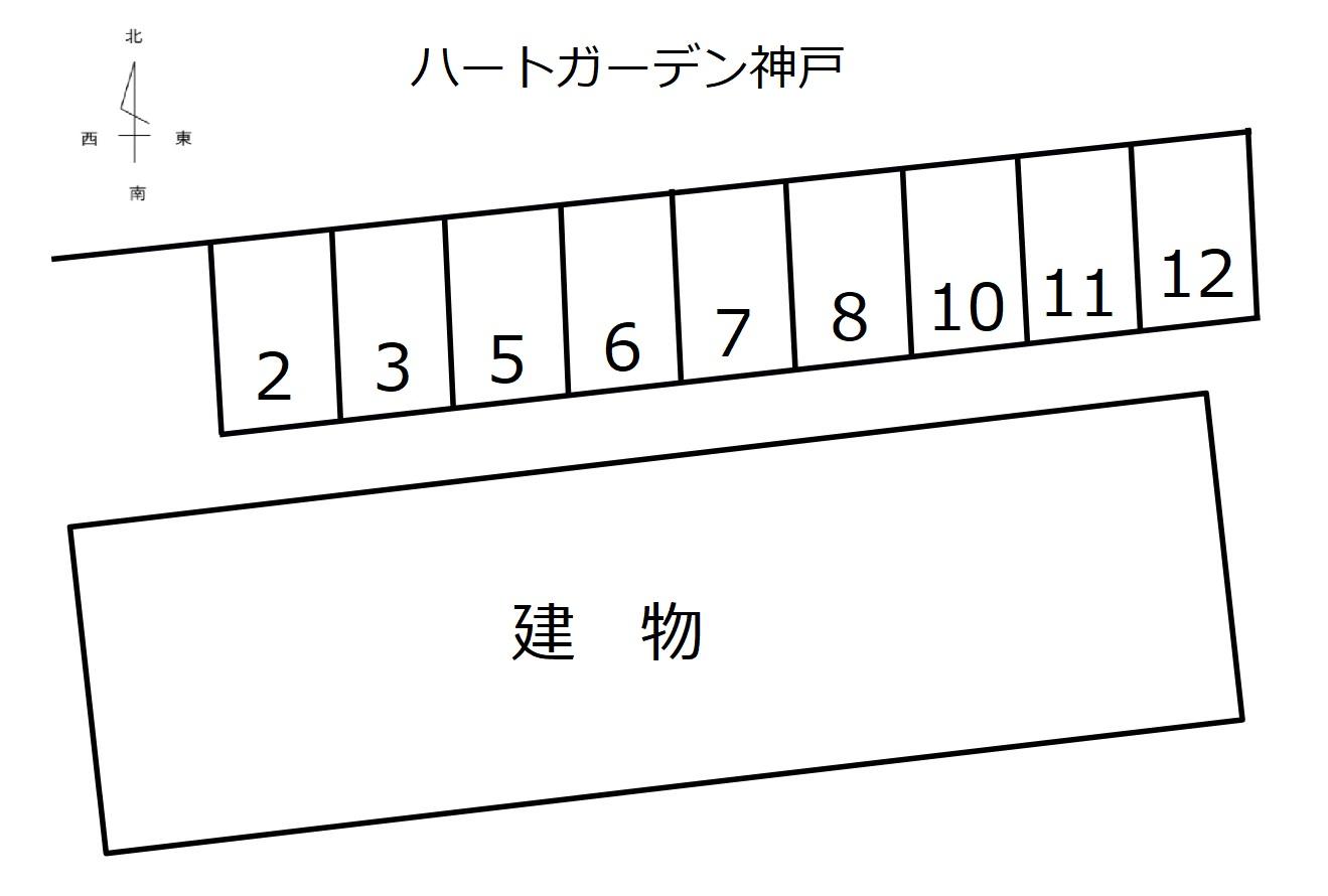 ハートガーデン神戸の駐車配置図