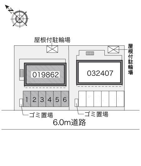 王子台 壱番館(19862)の駐車配置図