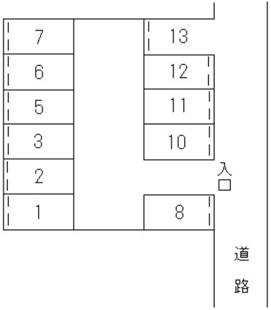 御殿原月極駐車場の駐車配置図