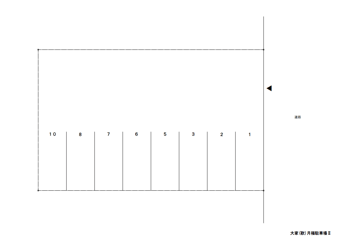 大額1丁目月極駐車場の駐車配置図