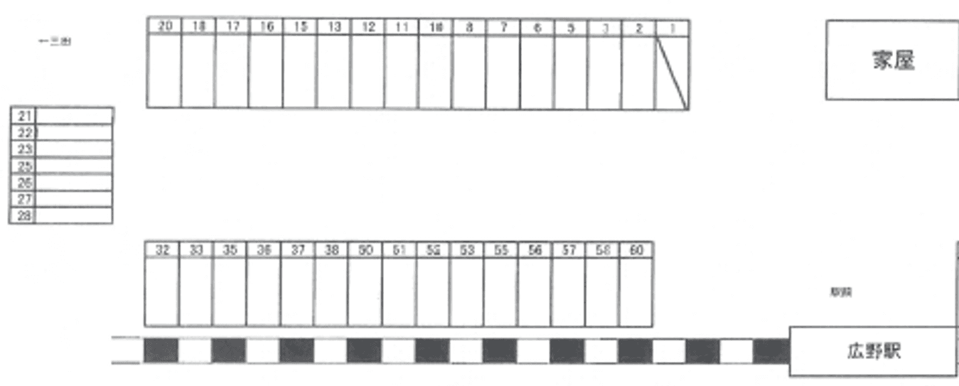 ラクピーライト広野駅の駐車配置図