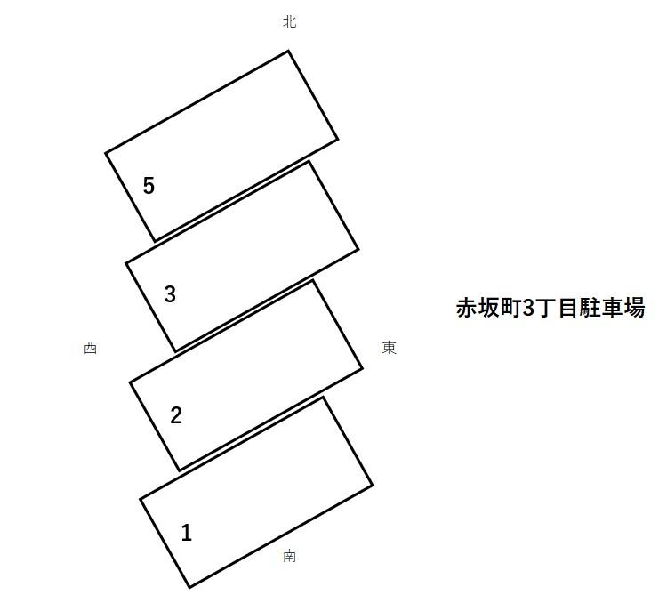 赤坂町3丁目駐車場の駐車配置図