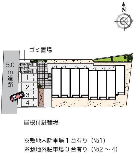 クレイノアヴァンセ座間(56936) 敷地外駐車場の駐車配置図