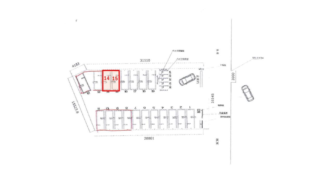 糀谷駅前第1の駐車配置図