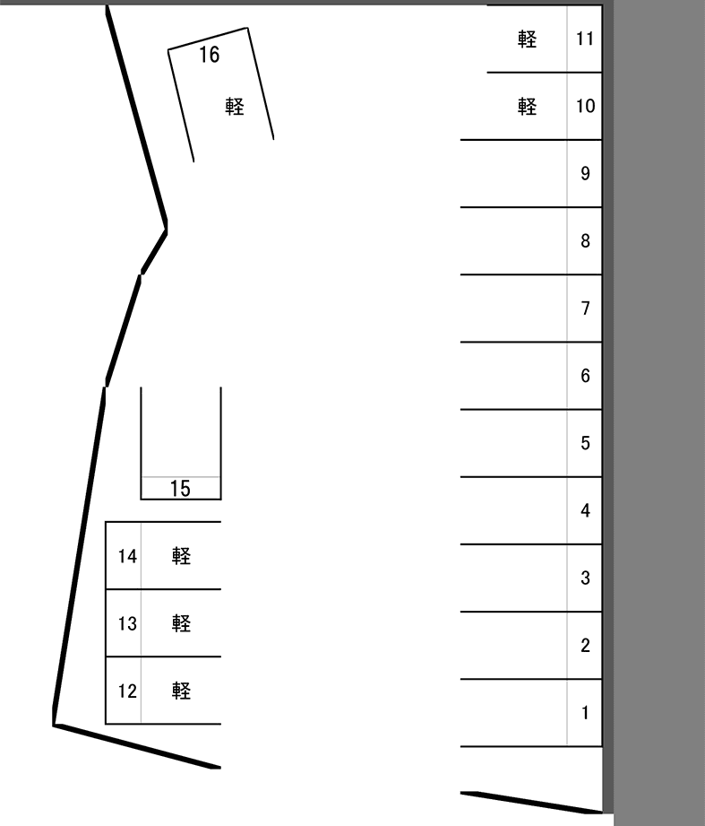 木瀬川豊竹駐車場の駐車配置図
