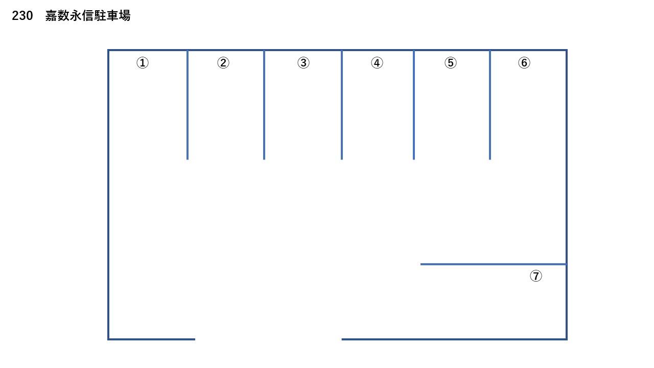 嘉数駐車場の駐車配置図