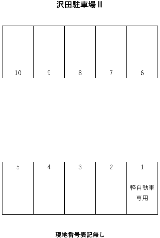 沢田駐車場Ⅱの駐車配置図