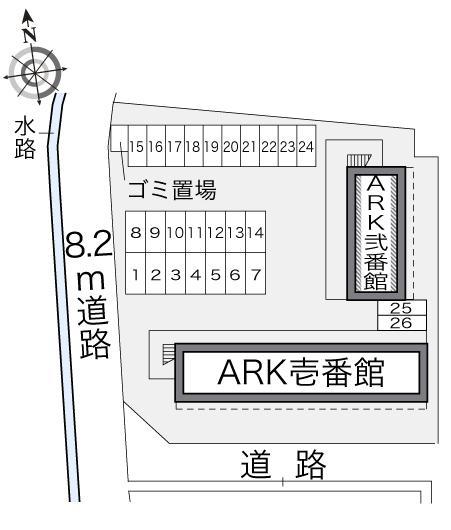 ARK弐番館(14470)の駐車配置図