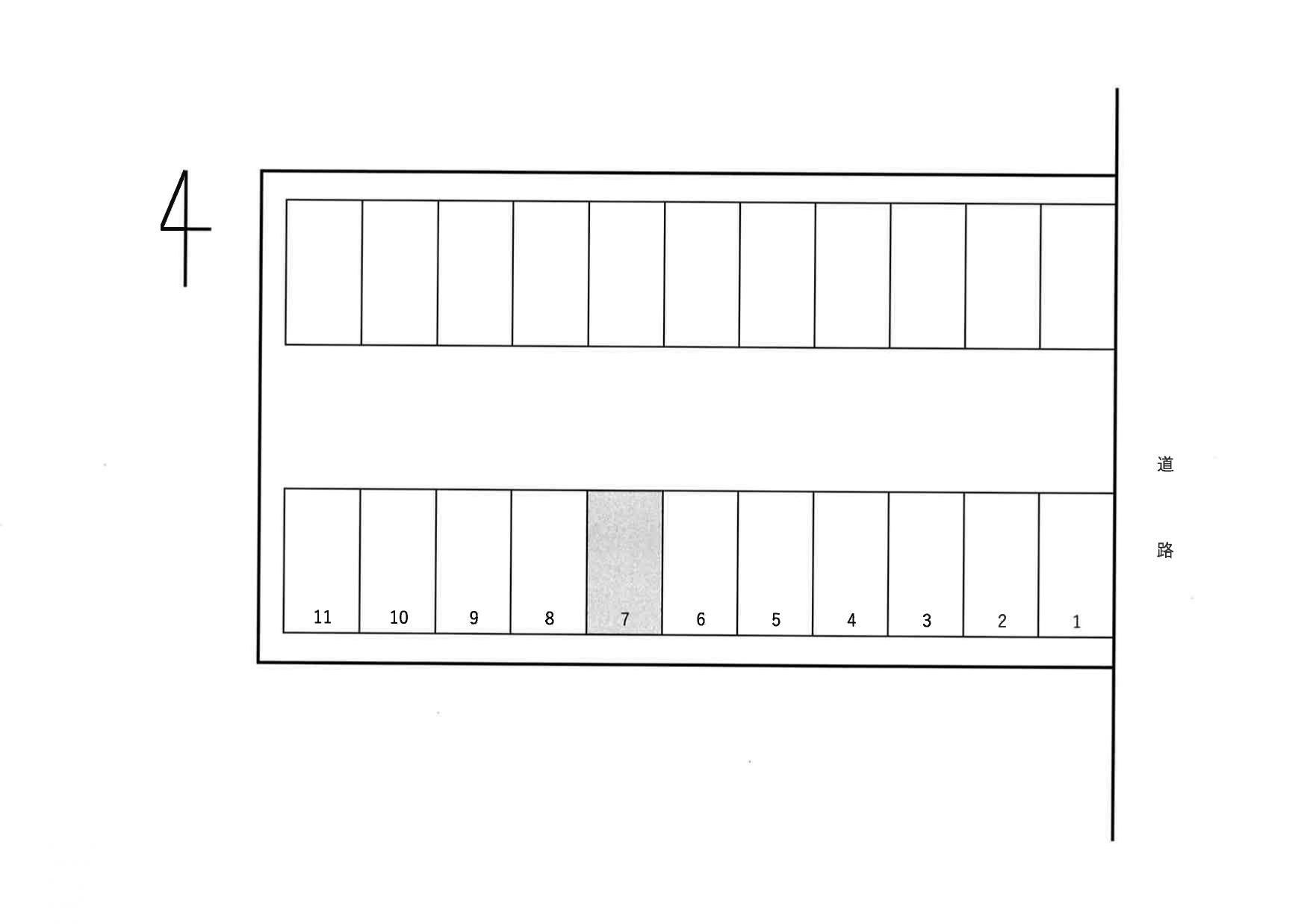 140779 クォール丸山別駐車場の駐車配置図