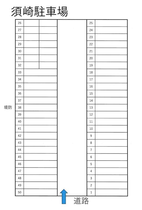 須崎駐車場の駐車配置図