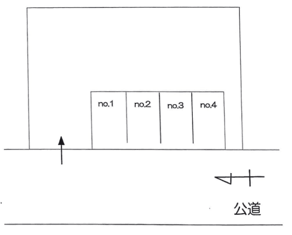 サンパレスコマザキ駐車場の駐車配置図