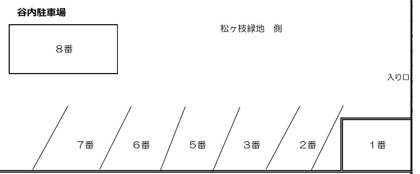 谷内駐車場の駐車配置図
