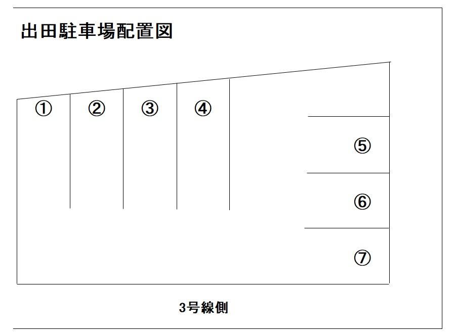 出田駐車場の駐車配置図