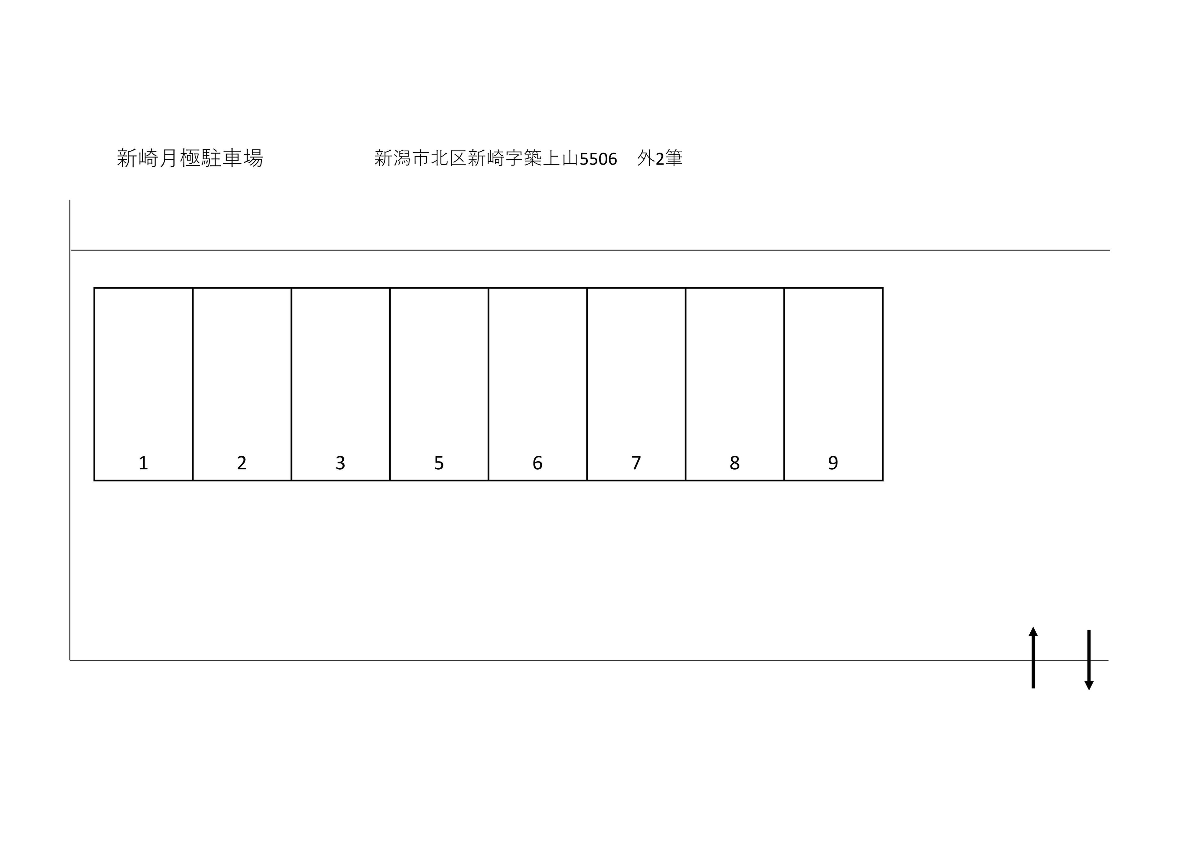 新崎月極駐車場の駐車配置図
