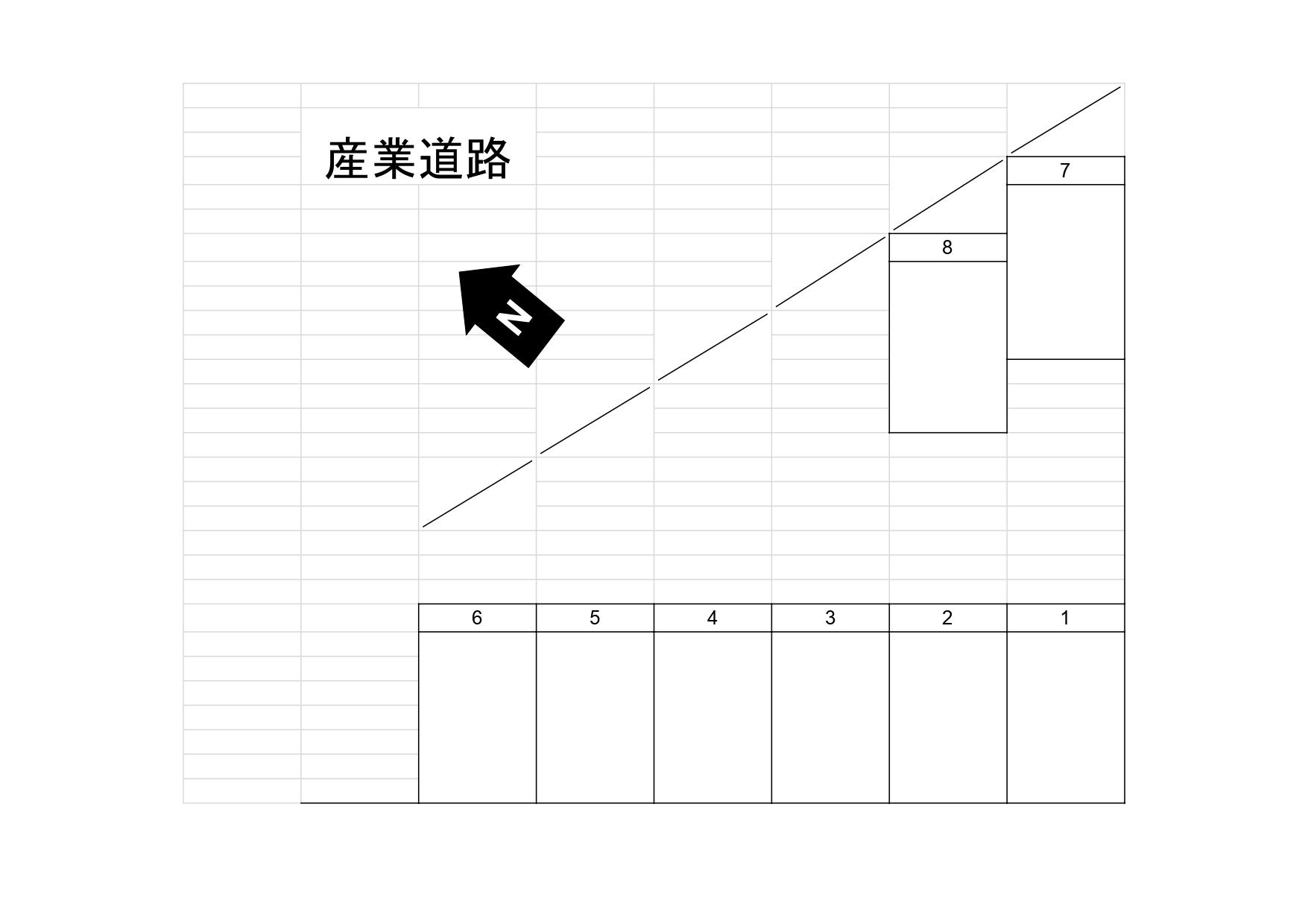 保田窪1丁目駐車場の駐車配置図