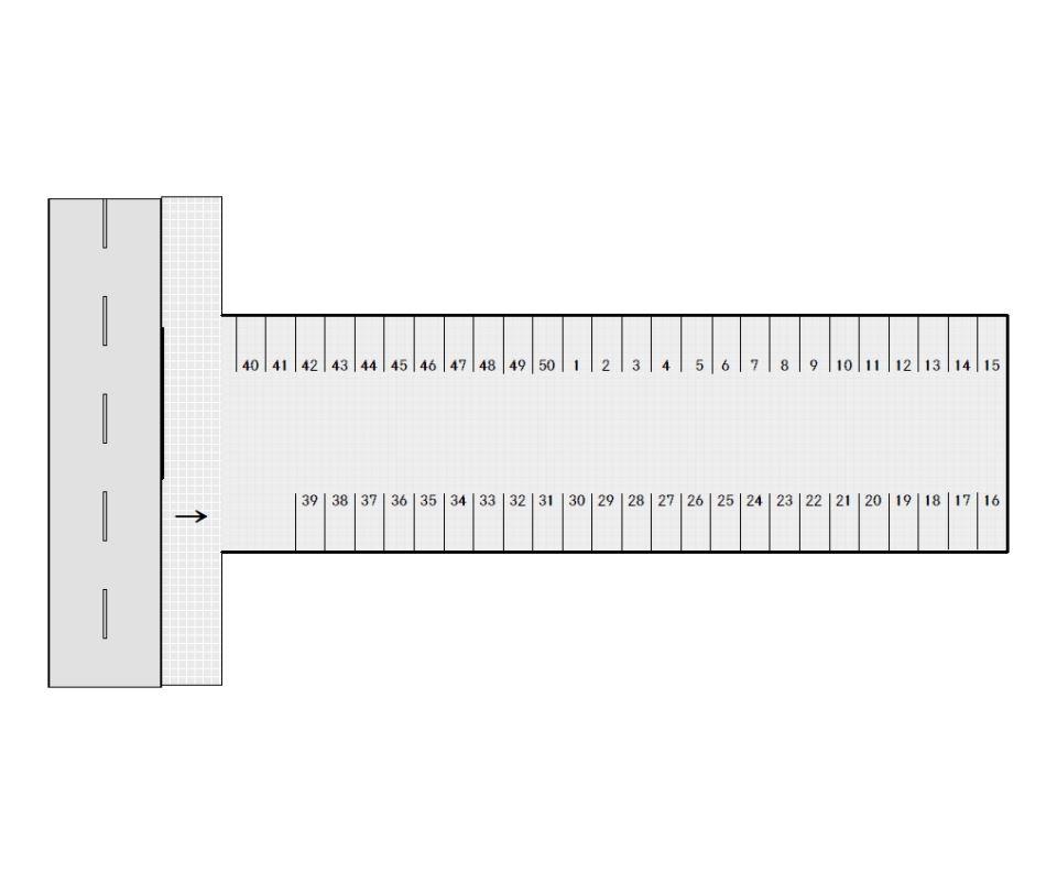 岩崎駐車場の駐車配置図
