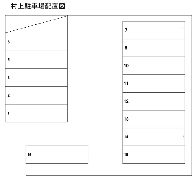 村上駐車場の駐車配置図