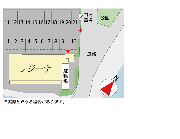 レジーナの駐車配置図