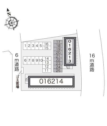 カネエーズ松ヶ丘A棟(16213)の駐車配置図