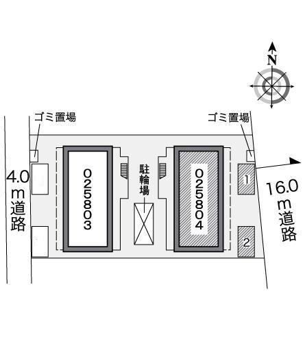 パーシモンⅡ(25804)の駐車配置図