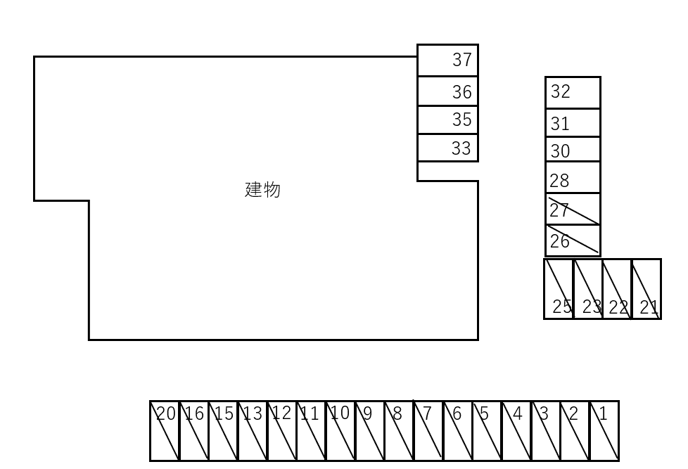 CITY PAL Cの駐車配置図