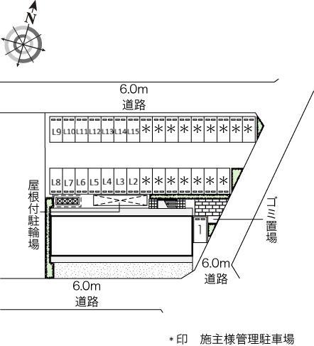 アンジェ ブランシュ(44471)の駐車配置図