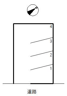 旭町4番月極駐車場の駐車配置図