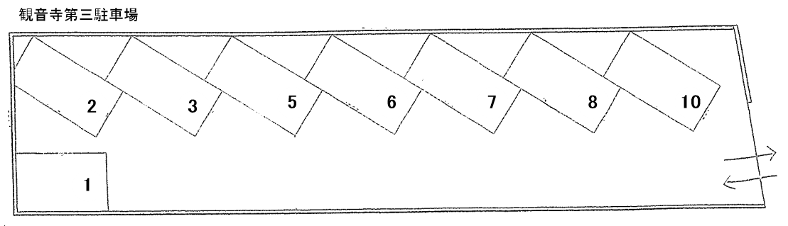 観音寺第三駐車場の駐車配置図