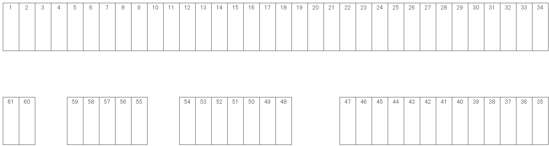前川199K駐車場の駐車配置図