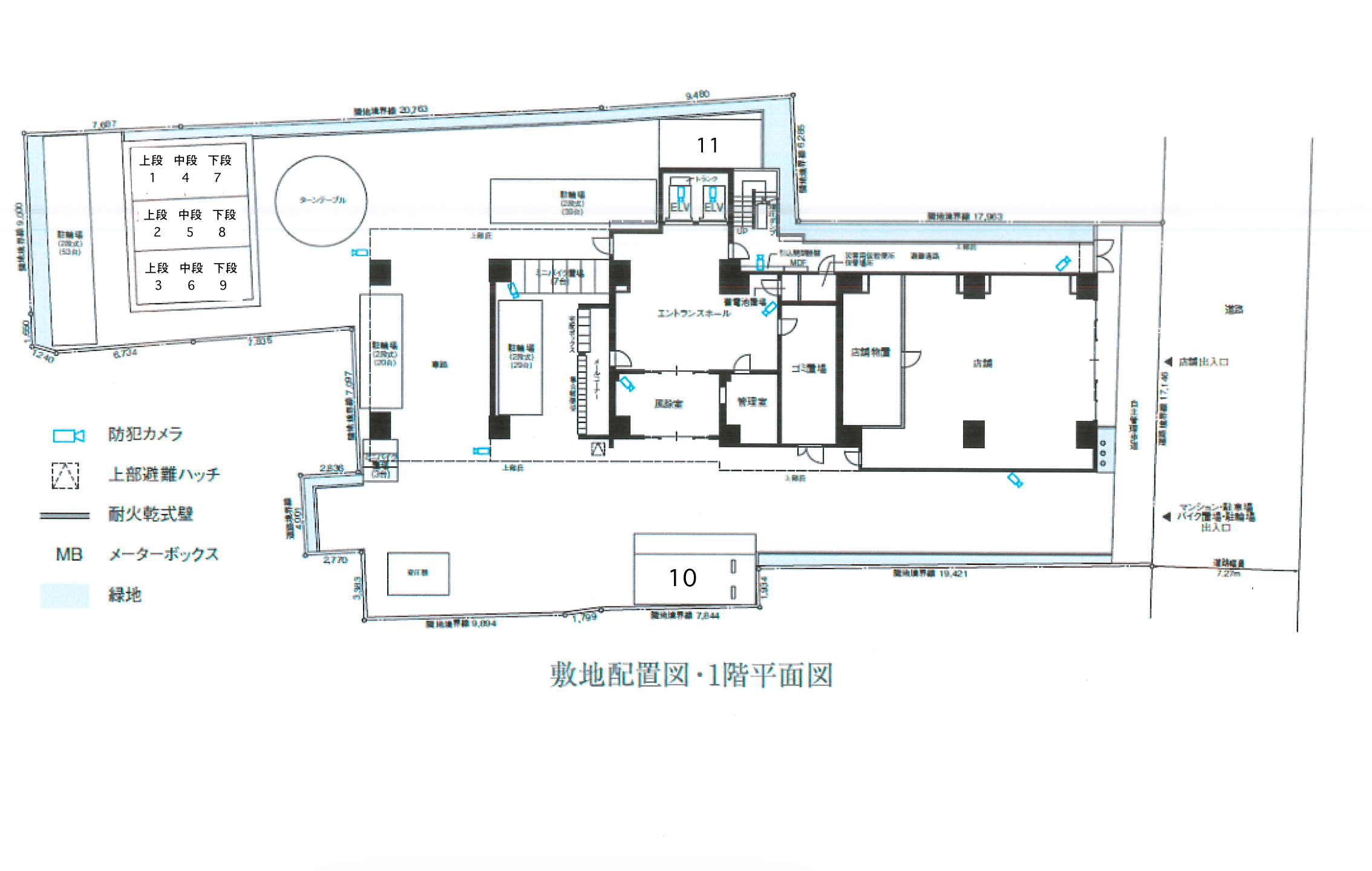 ブライズ板橋クレヴィスタの駐車配置図