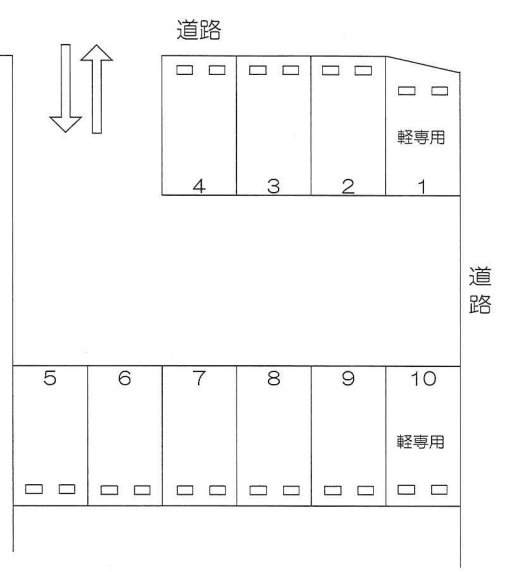 吉成3丁目第一駐車場の駐車配置図
