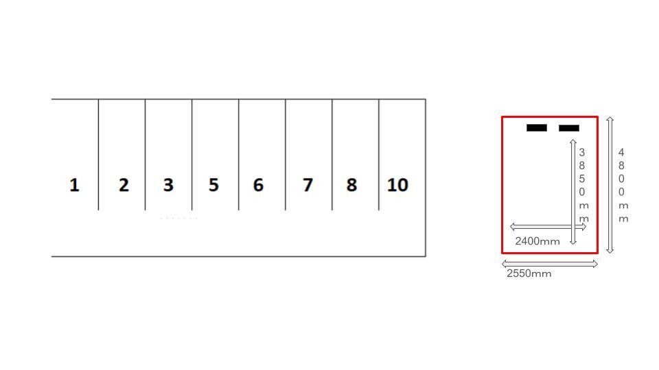 加賀パーキング(菊川)の駐車配置図