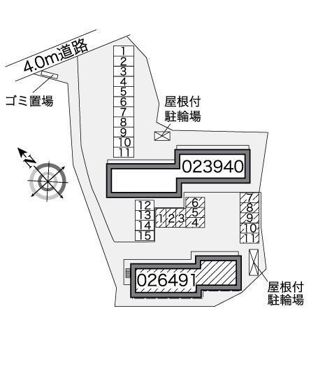 田園Ⅱ(26491)の駐車配置図