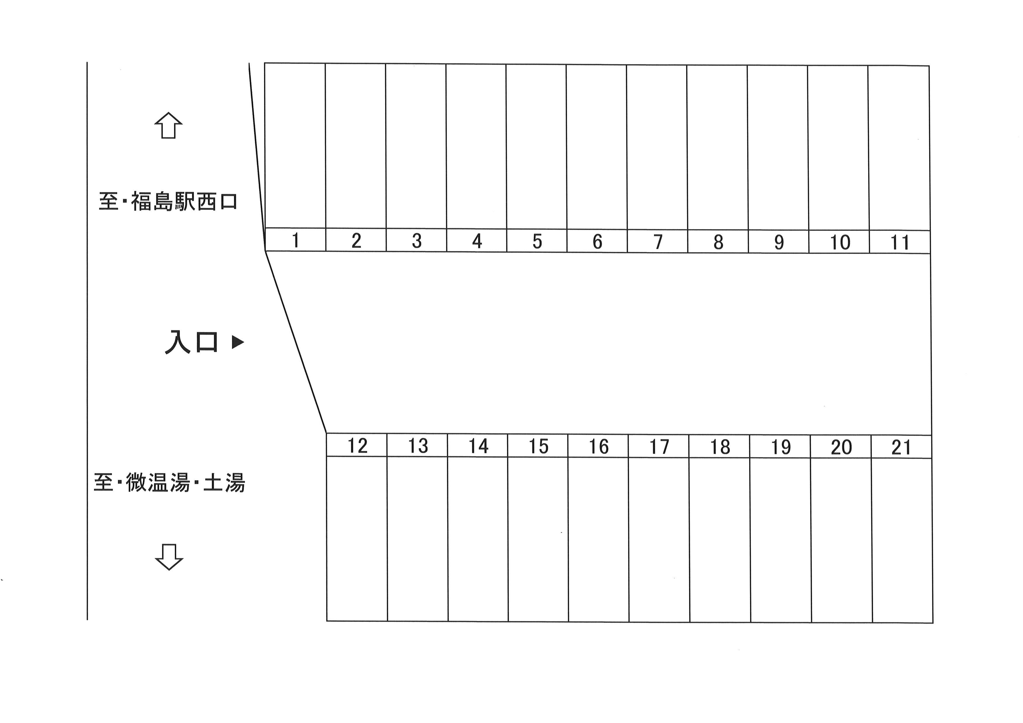 唯木駐車場の駐車配置図
