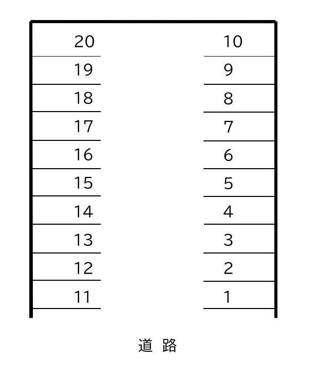 オート・スクウェアー和田Ⅱの駐車配置図