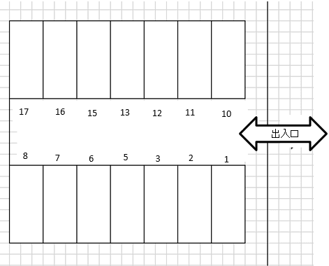 P-16駐車場の駐車配置図