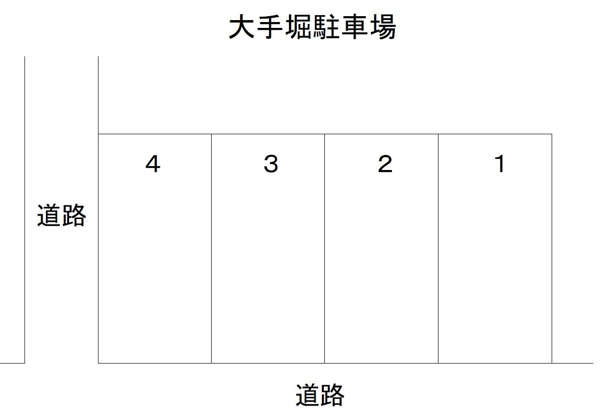 大手堀駐車場の駐車配置図
