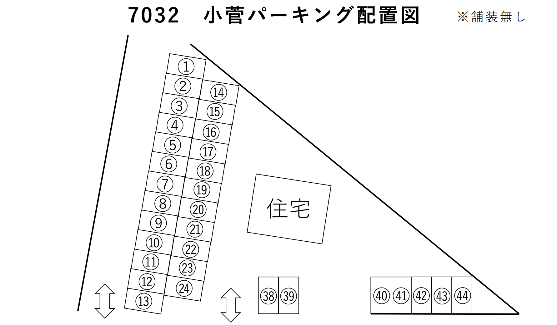 小菅パーキングの駐車配置図