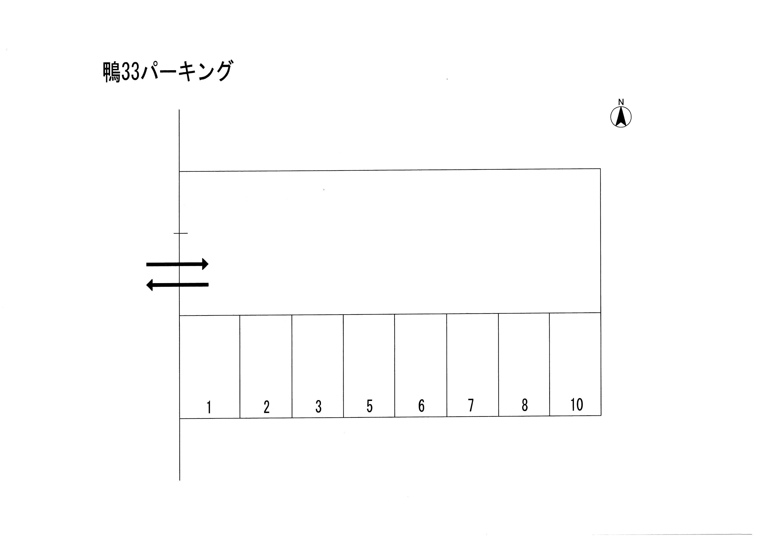 鴨33パーキングの駐車配置図