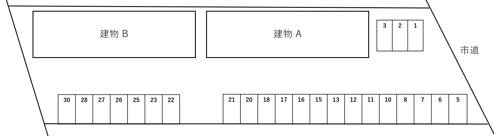 StarSweet 6th AB別駐車場の駐車配置図