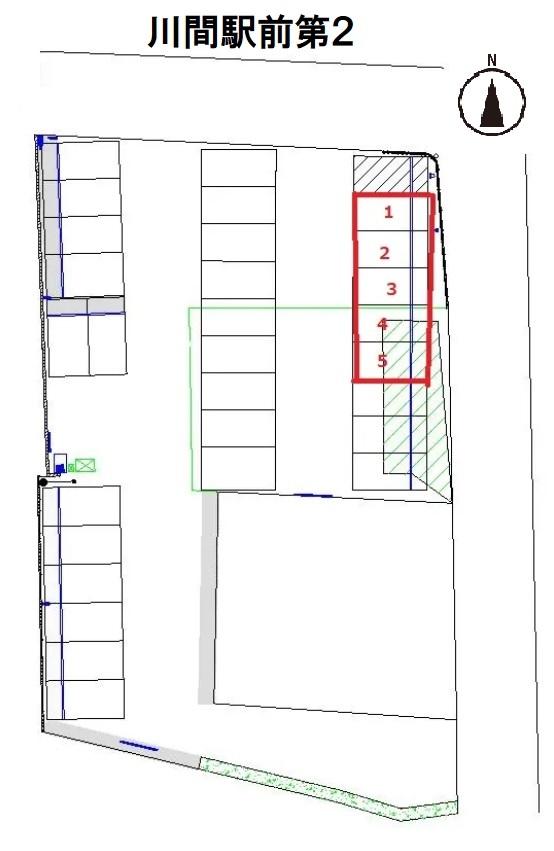 川間駅前第2の駐車配置図