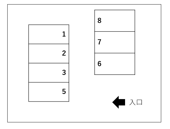 サニーパーキングの駐車配置図