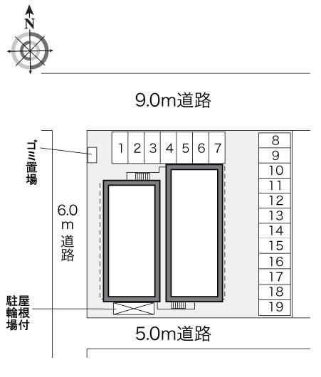 JYURAKUⅢ(23955)の駐車配置図