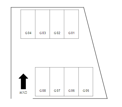平和町パーキングの駐車配置図