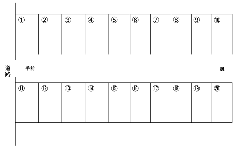 2027.サイトウ駐車場の駐車配置図