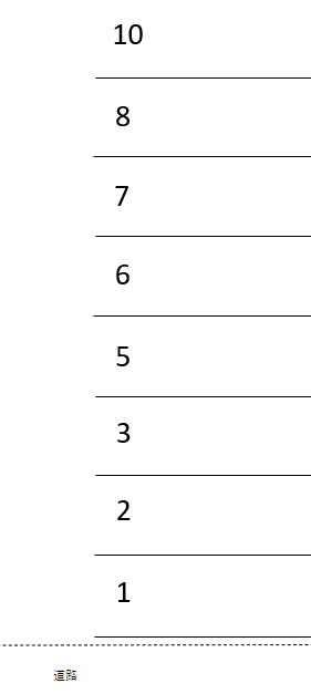 山代温泉ヨ22-1 月極駐車場の駐車配置図