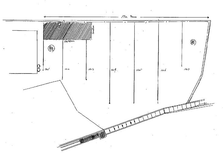 TOM駐車場の駐車配置図