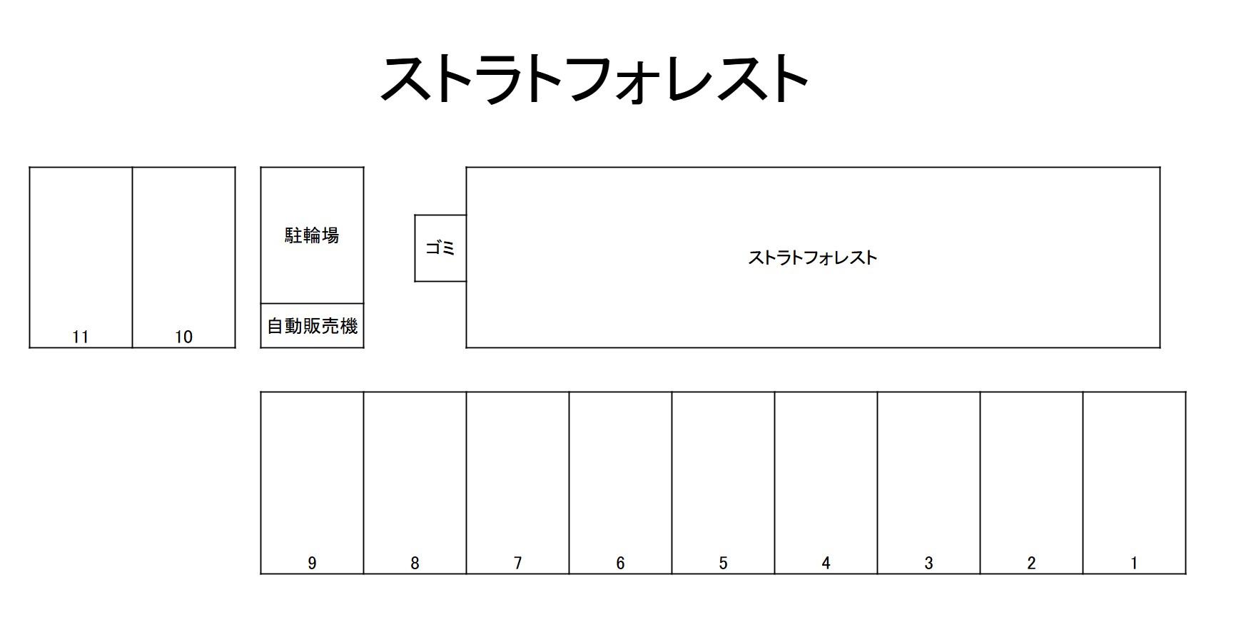 ストラトフォレストの駐車配置図