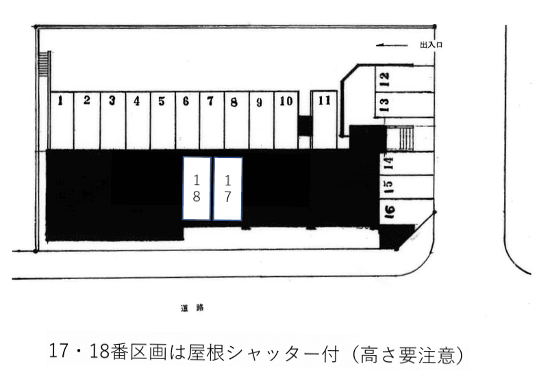 シーズ・レフィネ25駐車場の駐車配置図